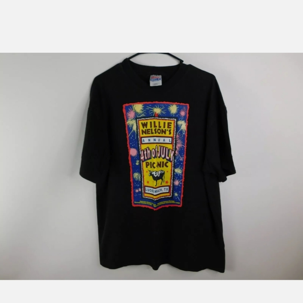 Vintage Willie Nelson picnic shirt Texas size XL